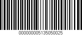 Código de barras (EAN, GTIN, SKU, ISBN): '000000005135050025'