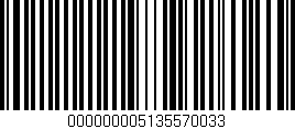 Código de barras (EAN, GTIN, SKU, ISBN): '000000005135570033'