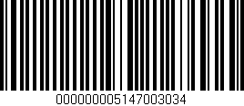 Código de barras (EAN, GTIN, SKU, ISBN): '000000005147003034'