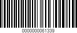Código de barras (EAN, GTIN, SKU, ISBN): '0000000061339'