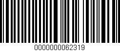 Código de barras (EAN, GTIN, SKU, ISBN): '0000000062319'