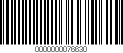 Código de barras (EAN, GTIN, SKU, ISBN): '0000000076630'