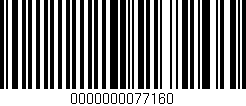 Código de barras (EAN, GTIN, SKU, ISBN): '0000000077160'