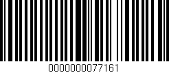 Código de barras (EAN, GTIN, SKU, ISBN): '0000000077161'