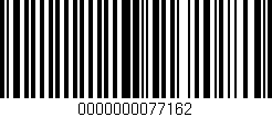 Código de barras (EAN, GTIN, SKU, ISBN): '0000000077162'