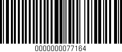 Código de barras (EAN, GTIN, SKU, ISBN): '0000000077164'