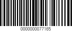 Código de barras (EAN, GTIN, SKU, ISBN): '0000000077165'
