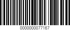 Código de barras (EAN, GTIN, SKU, ISBN): '0000000077167'