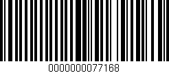 Código de barras (EAN, GTIN, SKU, ISBN): '0000000077168'