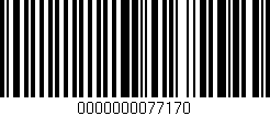 Código de barras (EAN, GTIN, SKU, ISBN): '0000000077170'