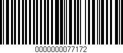Código de barras (EAN, GTIN, SKU, ISBN): '0000000077172'