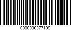 Código de barras (EAN, GTIN, SKU, ISBN): '0000000077189'