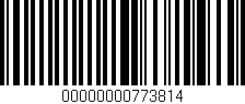 Código de barras (EAN, GTIN, SKU, ISBN): '00000000773814'