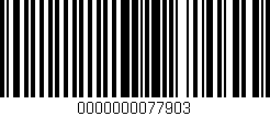 Código de barras (EAN, GTIN, SKU, ISBN): '0000000077903'