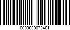 Código de barras (EAN, GTIN, SKU, ISBN): '0000000078481'