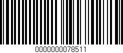 Código de barras (EAN, GTIN, SKU, ISBN): '0000000078511'