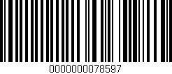 Código de barras (EAN, GTIN, SKU, ISBN): '0000000078597'