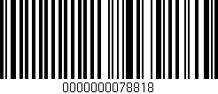 Código de barras (EAN, GTIN, SKU, ISBN): '0000000078818'
