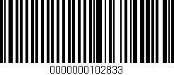 Código de barras (EAN, GTIN, SKU, ISBN): '0000000102833'