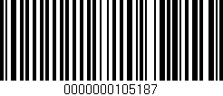 Código de barras (EAN, GTIN, SKU, ISBN): '0000000105187'