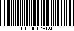 Código de barras (EAN, GTIN, SKU, ISBN): '0000000115124'