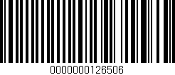 Código de barras (EAN, GTIN, SKU, ISBN): '0000000126506'