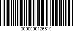 Código de barras (EAN, GTIN, SKU, ISBN): '0000000126519'