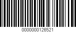 Código de barras (EAN, GTIN, SKU, ISBN): '0000000126521'