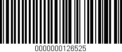 Código de barras (EAN, GTIN, SKU, ISBN): '0000000126525'