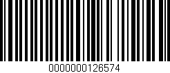 Código de barras (EAN, GTIN, SKU, ISBN): '0000000126574'