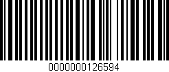 Código de barras (EAN, GTIN, SKU, ISBN): '0000000126594'