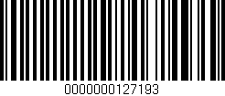 Código de barras (EAN, GTIN, SKU, ISBN): '0000000127193'