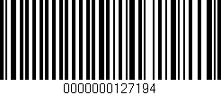 Código de barras (EAN, GTIN, SKU, ISBN): '0000000127194'