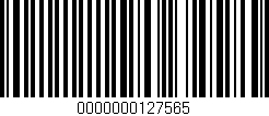 Código de barras (EAN, GTIN, SKU, ISBN): '0000000127565'