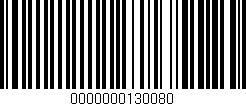 Código de barras (EAN, GTIN, SKU, ISBN): '0000000130080'