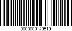 Código de barras (EAN, GTIN, SKU, ISBN): '0000000143510'