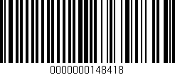 Código de barras (EAN, GTIN, SKU, ISBN): '0000000148418'