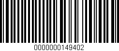 Código de barras (EAN, GTIN, SKU, ISBN): '0000000149402'