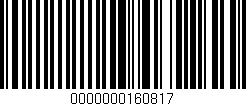 Código de barras (EAN, GTIN, SKU, ISBN): '0000000160817'