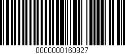 Código de barras (EAN, GTIN, SKU, ISBN): '0000000160827'