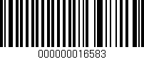 Código de barras (EAN, GTIN, SKU, ISBN): '000000016583'