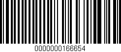 Código de barras (EAN, GTIN, SKU, ISBN): '0000000166654'