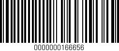 Código de barras (EAN, GTIN, SKU, ISBN): '0000000166656'