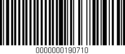 Código de barras (EAN, GTIN, SKU, ISBN): '0000000190710'