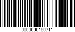 Código de barras (EAN, GTIN, SKU, ISBN): '0000000190711'