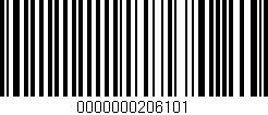 Código de barras (EAN, GTIN, SKU, ISBN): '0000000206101'