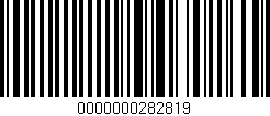 Código de barras (EAN, GTIN, SKU, ISBN): '0000000282819'