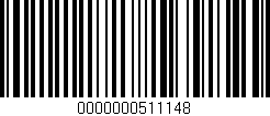 Código de barras (EAN, GTIN, SKU, ISBN): '0000000511148'