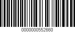 Código de barras (EAN, GTIN, SKU, ISBN): '0000000552660'
