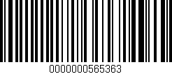 Código de barras (EAN, GTIN, SKU, ISBN): '0000000565363'